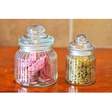 Haonai 2015 designed customized bulk fancy glass jar with lid
